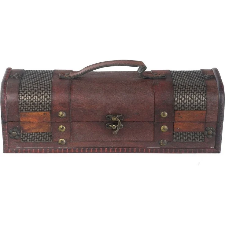 HMF Geschenkbox Vintage Weinbox, Geschenkkiste für besondere Anlässe, Deko Geschenk aus Holz für 1 Weinflasche, Querformat, Portugal – Bild 4