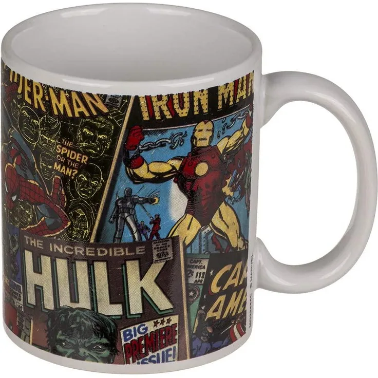Out of the blue 788329 Keramik-Becher, Marvel Retro, für ca. 325 ml, H: 10 cm,