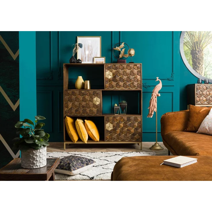 Regal Mango 130x40x142,5 braun geölt DIAMOND #219 – Bild 9