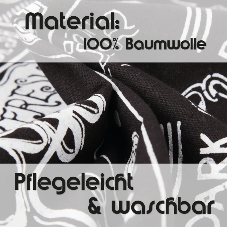 Dekokissenhülle 40x40cm mit modernem Muster, beidseitig verwendbar in verschiedenen Farben aus 100% Baumwolle Schwarz – Bild 5