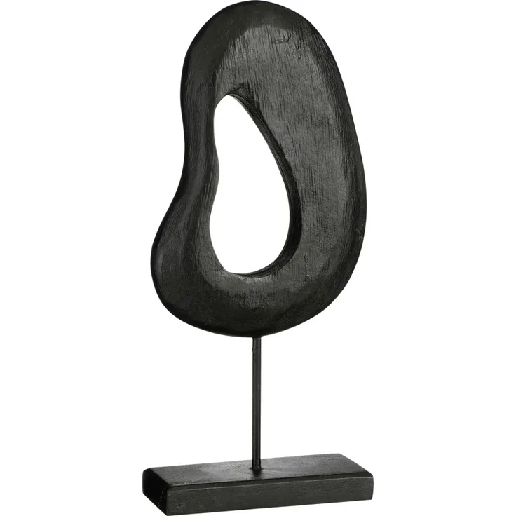 Mica Dekorationobjekt Pastina schwarz Mangoholz 16,5 x 37,5 cm