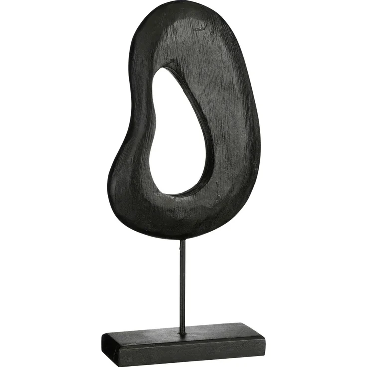 Mica Dekorationobjekt Pastina schwarz Mangoholz 16,5 x 37,5 cm