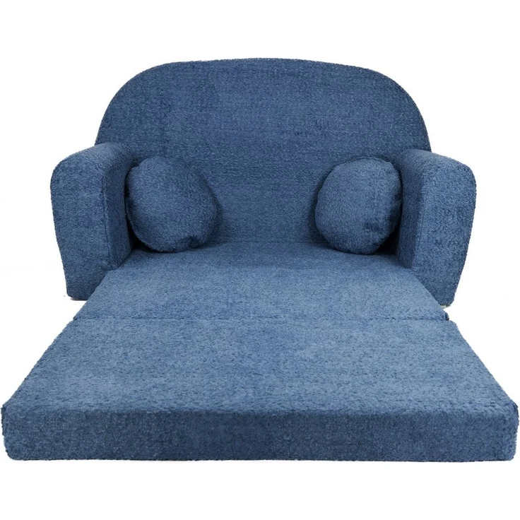 FORTISLINE Kindersofa Kindersofa aus Teddy-Stoff mit Verlängerung - Klappsofa, Spielsofa, ausklappbar – Bild 4