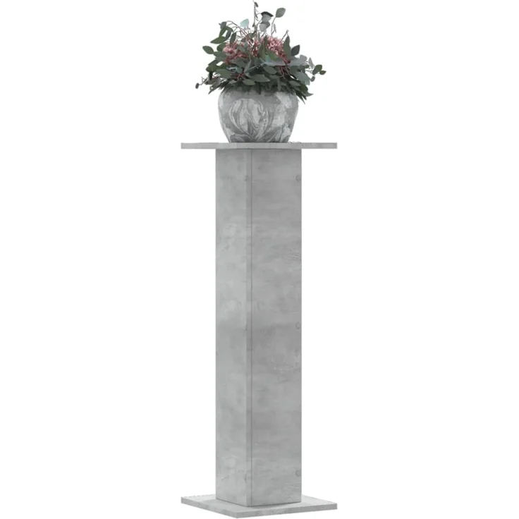 vidaXL Pflanzenständer 2 Stk. Betongrau 30x30x95 cm Holzwerkstoff 3307876 – Bild 1