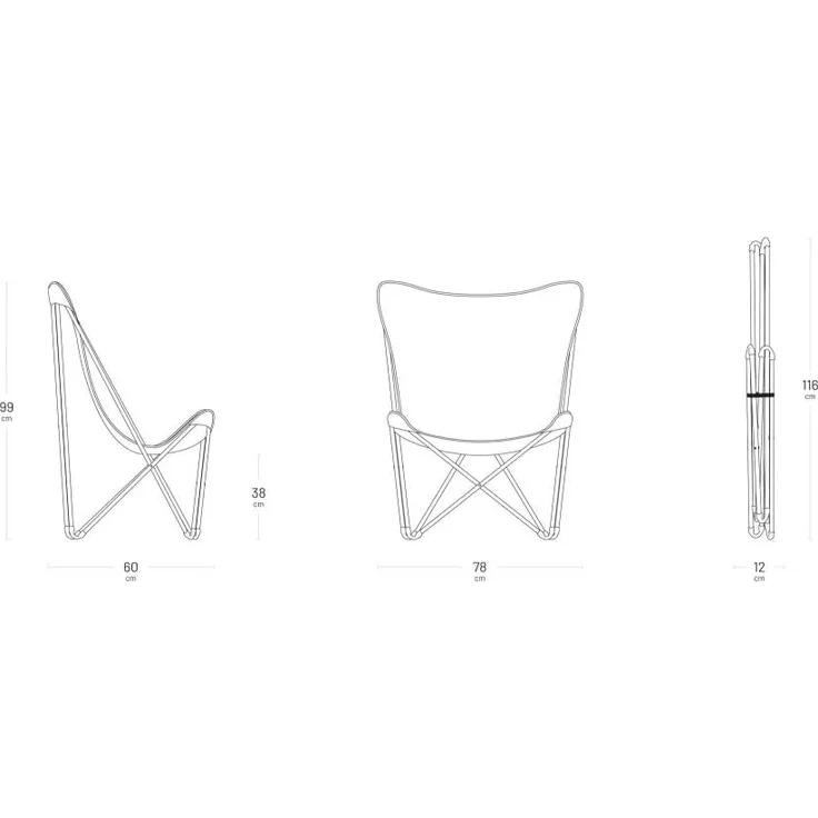 LAFUMA MOBILIER - Faltbarer Butterfly Chair POP UP - Strapazierfähiges & Abnehmbares Batyline®-Gewebe - Außenstuhl für Terrasse, Lounge, Garten - 1 Position, Höchster Komfort, Frankreich - Roggenbeige – Bild 3