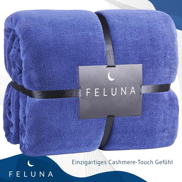 Wohndecke Kuscheldecke XXL, Feluna, Tagesdecke Kaschmir-Touch 220x200 cm – Bild 2