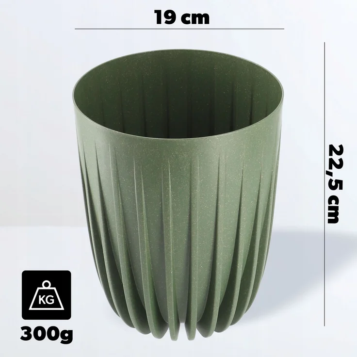 KADAX Öko-Blumentopfabdeckung + grüner Einsatz 19x22,5 cm – Bild 2