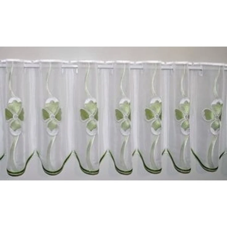 Stickereien Plauen Scheibengardine Glasgow, Stangendurchzug (1 St), transparent, Voile – Bild 6