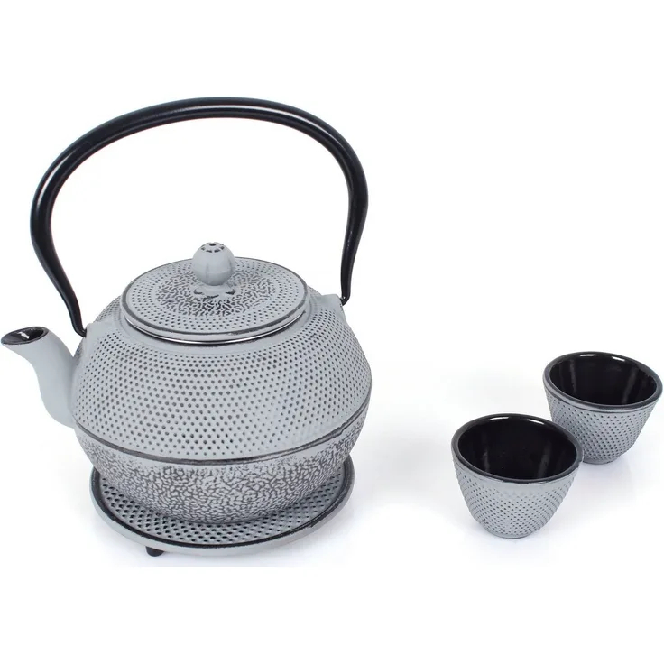 ECHTWERK Teeservice (4-tlg), 2 Personen, Gusseisen, Gusseisen, im Vintage-Design, 1,1 Liter, mit abnehmbarem Sieb