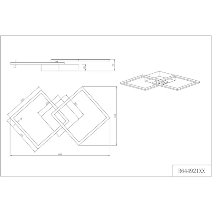 lightling LED Deckenleuchte Travis, LED fest integriert, Neutralweiß, schwenkbar, Wand-und Deckenmontage, IP20, 3000K – Bild 7