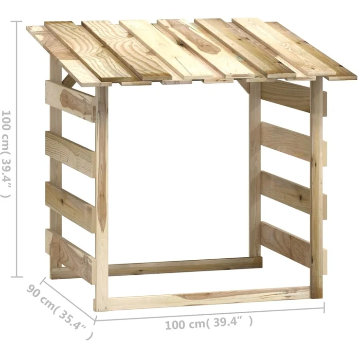 vidaXL Pergolen mit Dach 4 Stk. 100x90x100 cm Kiefernholz Imprägniert 3096646 – Bild 8