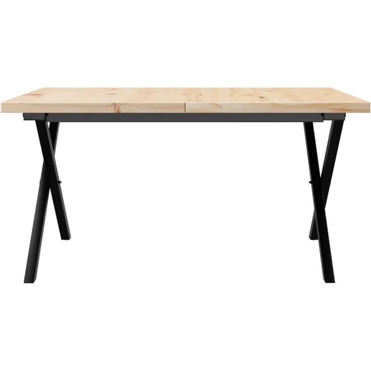 Couchtisch Sofatisch, X-Gestell 90x90x45,5cm Massivholz Kiefer & Stahl d453e – Bild 4
