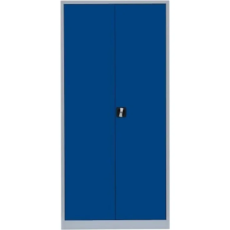 Stahl-Aktenschrank Metallschrank abschließbar Büroschrank Stahlschrank Lichtgrau/Blau 1950 x 925 x 422 mm 530341