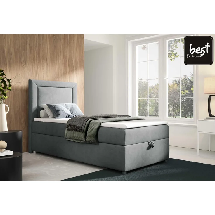 Best For Home Trinity K3 Einzelbett mit Boxspringbett und Bonnell-Federkernmatratze – Bild 2