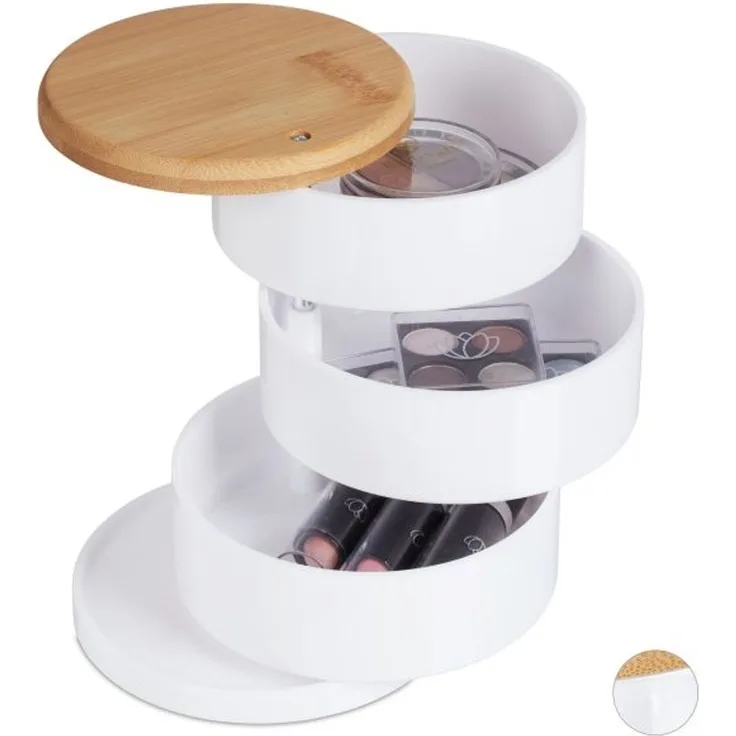 Relaxdays Make Up Organizer mit 3 Fächern