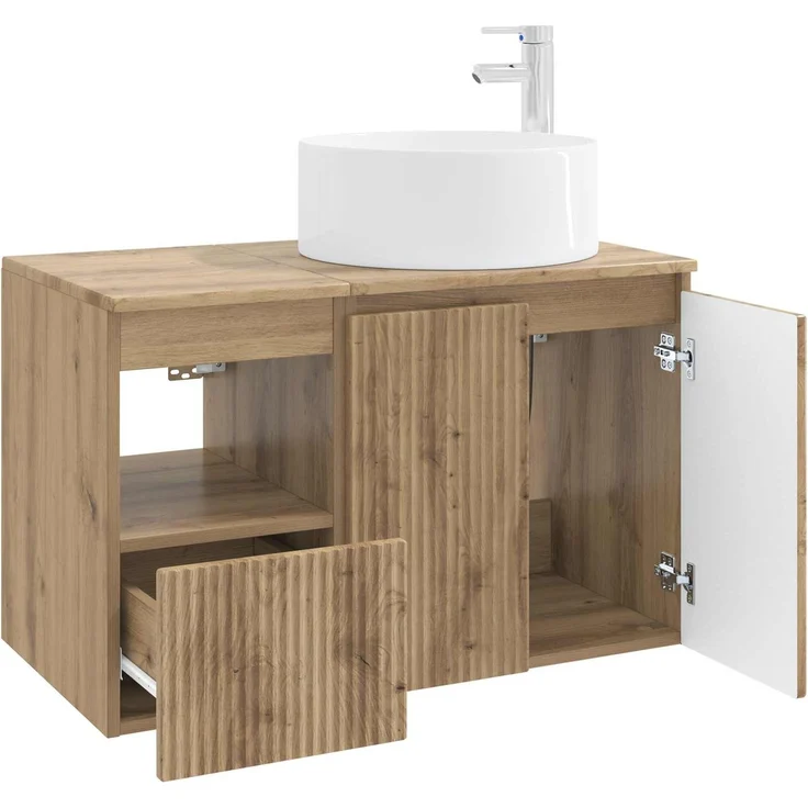 vidaXL Badezimmerschrank-Set 2 stk. Artisan-Eiche 79,5 x 44,5 x 80 cm 3404113 – Bild 4