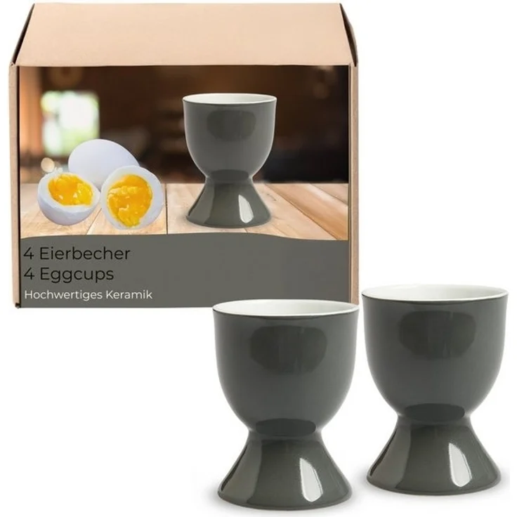 matches21 HOME & HOBBY Eierbecher, (4-tlg), Spülmaschinenfeste Eierhalter für Frühstückstisch – Bild 4
