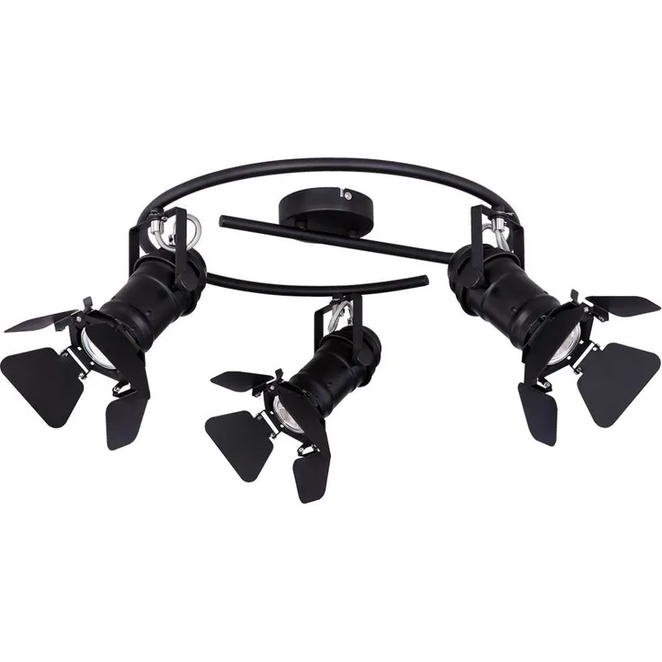 Deckenleuchte, Spots verstellbar, schwarz, 40 cm