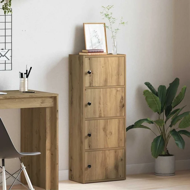 vidaXL Bücherregal Artisan-Eiche 40x24x102 cm Holzwerkstoff 860381 – Bild 3
