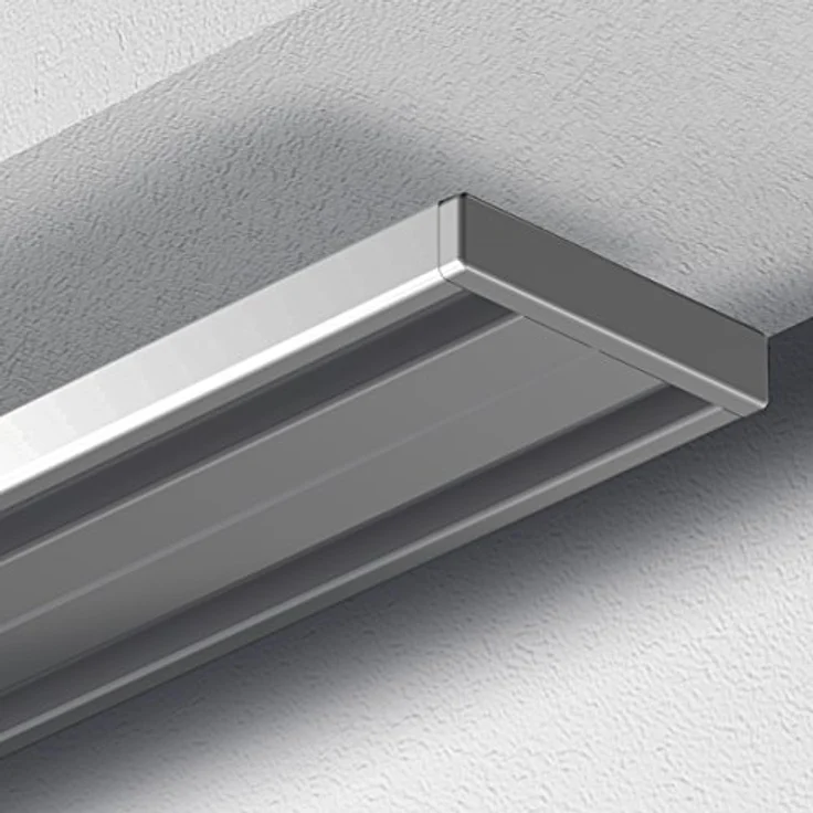 Garduna Vorhangschiene Wendeschiene, Aluminium, 1 oder 2-läufig, Aluminium – Bild 3