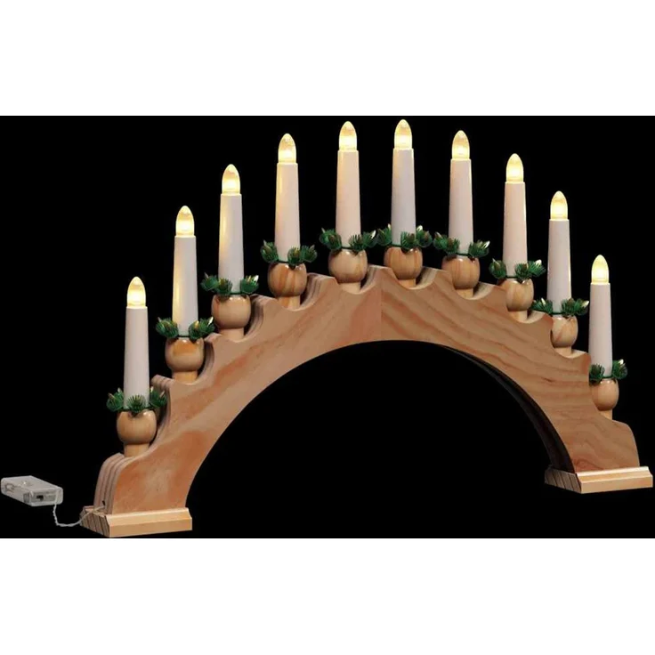 vidaXL Weihnachtskerzenbogen mit 10 LED Kerzen LEDs Warmes Weiß 42019707 – Bild 5