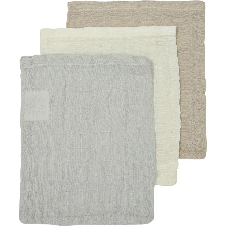 Meyco Waschlappen - Uni - Offwhite/Light Grey/Sand