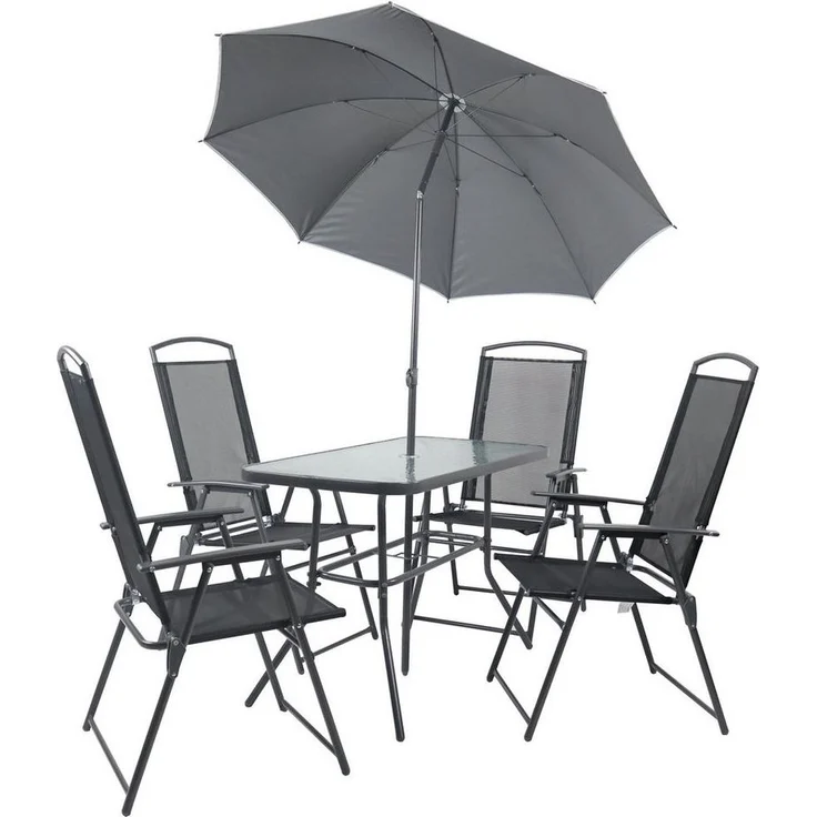 VCM Gartenmöbel-Set 110 918146 Anthrazit H. 70 x B. 110 x T. 55cm – Bild 5