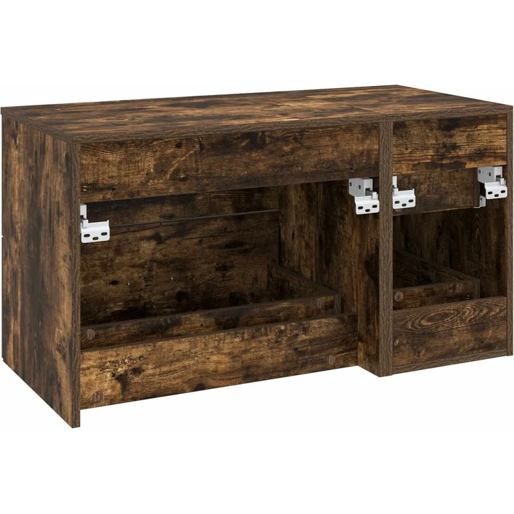 vidaXL Badezimmerschrank-Set 2 stk. Geräucherte Eiche 3404020 – Bild 5