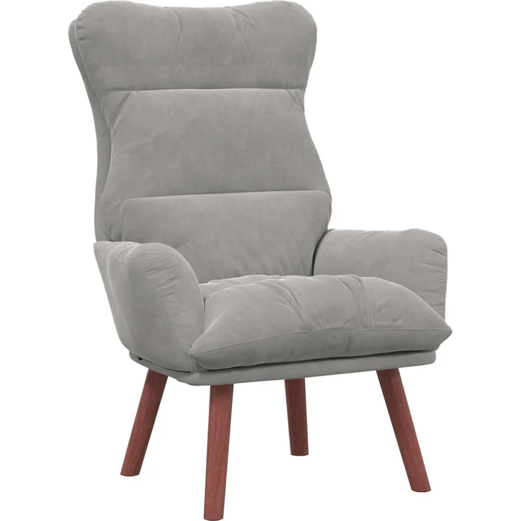 vidaXL Sessel Hellgrau 69 x 74 x 93 cm Samt 42001834 – Bild 1