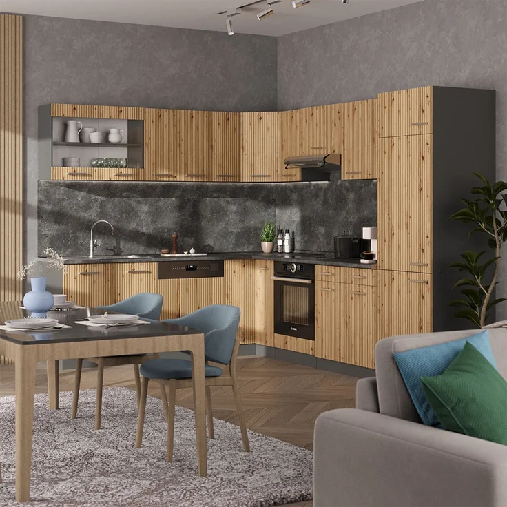 Küchenfront R-Line Artisan-Eiche 44.6x59 cm Möbelfront für den Hängeschrank Vicco – Bild 6