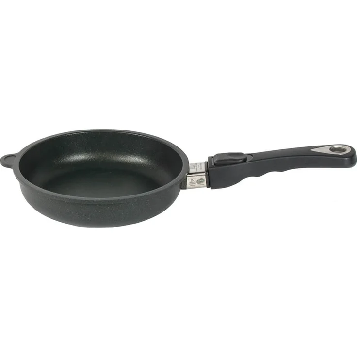 AMT Bratpfanne mit abnehmbarerm Griff, induktionsgeeignet, Aluminiumguss schwarz, 20,0 cm – Bild 1