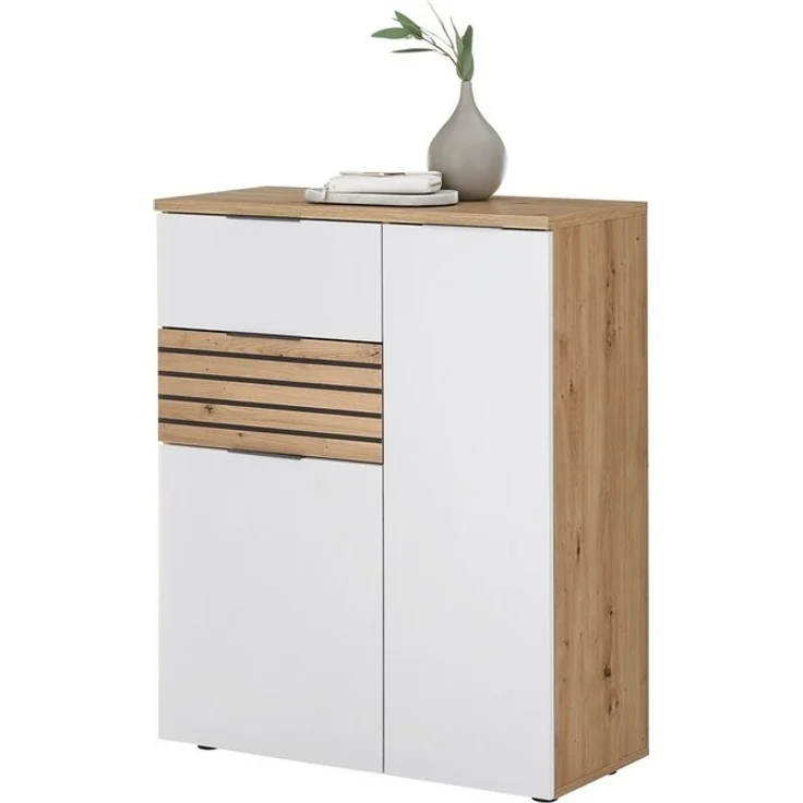 HBZ Garderoben-Set MILAN, (Komplett-Set, Garderobenschrank + Paneel + Bank + Spiegel + Schuhkommode) – Bild 4