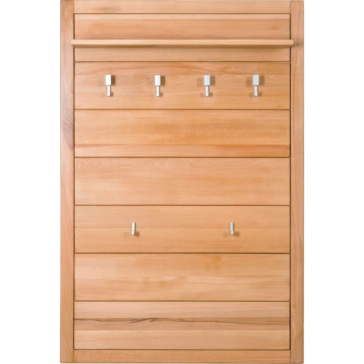 Woodline Garderobenpaneel groß Kernbuche Massivholz geölt, Genf Natur 91x15x136 cm – Bild 1