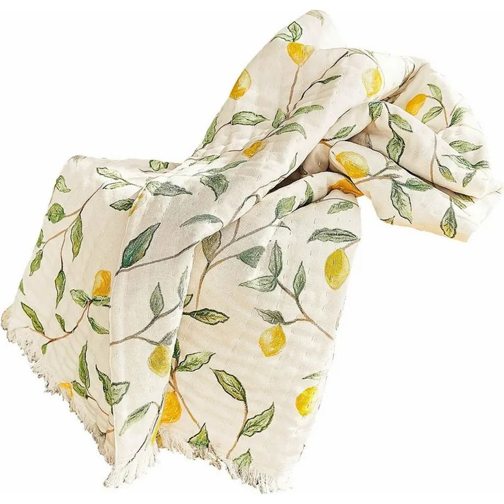 Mirabeau Tagesdecke Plaid Palerina gelb/grün/creme
