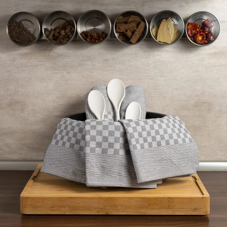 Müskaan Luxus Grubentücher, 10er Set, 210 g/m², 75g, 100% Baumwolle schwarz, 50x70 cm – Bild 2