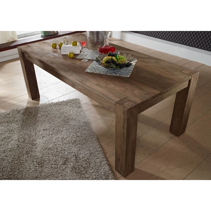 Esstisch Sheesham 240 x 100 x 76 grau geölt NATURE GREY #408 – Bild 2