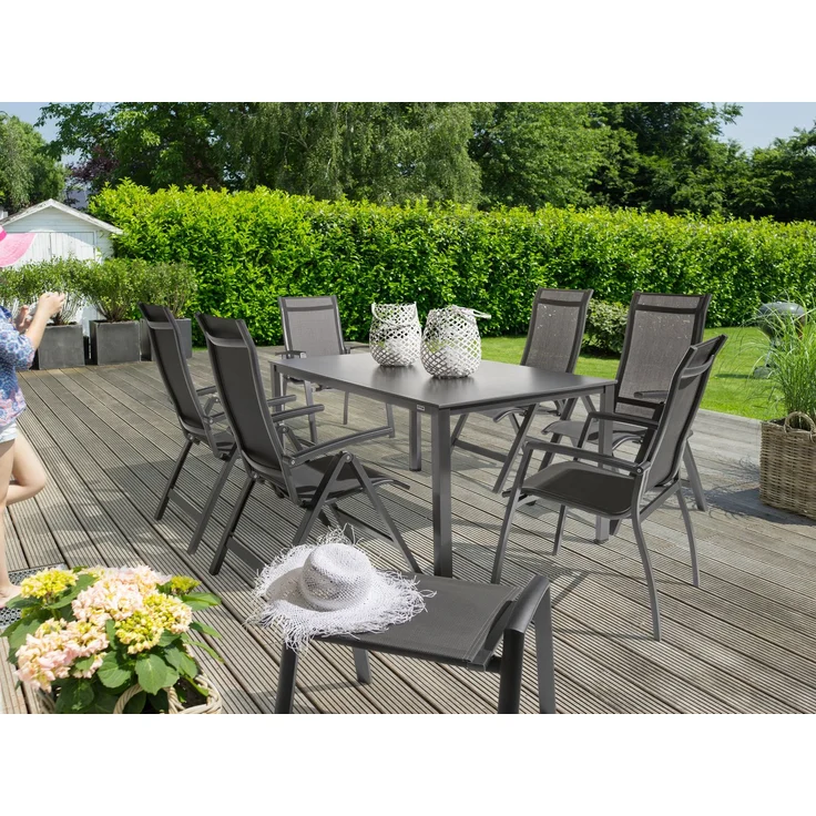 KETTLER 'ALTURA Curve' Multipositionssessel, Aluminium / Outdoorgewebe anthrazit, 70 x 62 x 110 cm – Bild 3