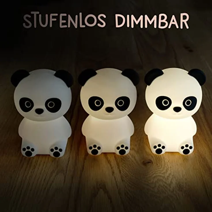 MegaLight LED Nachtlicht Kinder RGB-Farbwechsel | Nachtlicht Baby ohne verschluckbare Kleinteile | Stilllicht dimmbar Timer | Nachtlampe für Kinderzimmer Touch USB | Paddy Panda – Bild 7