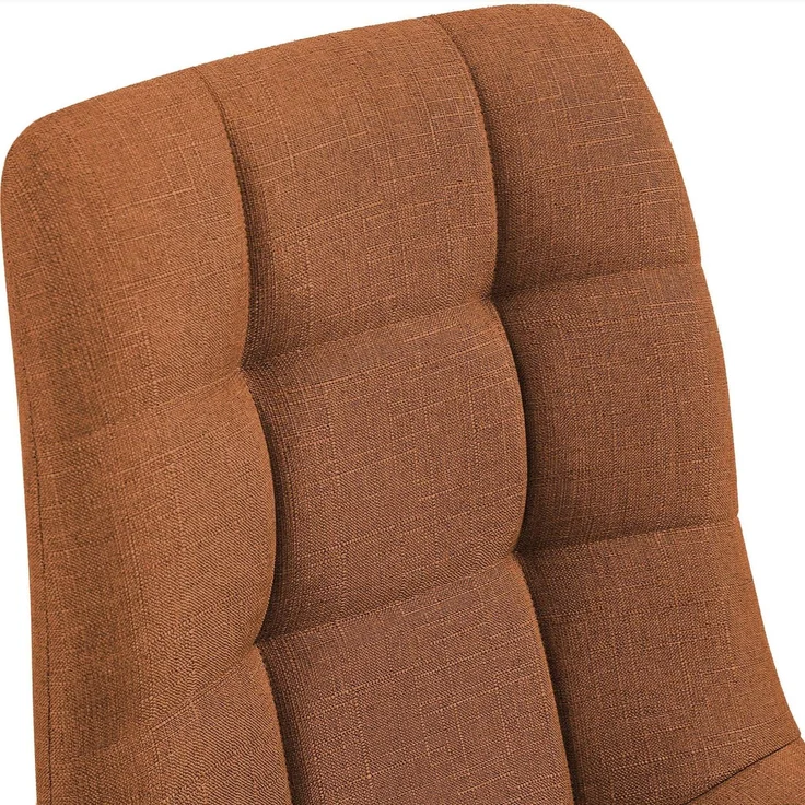 CLP 4er Set Esszimmerstuhl Tilde gepolstert mit Rückenlehne bis 150 kg belastbar - Farbe:orange;Material:Stoff – Bild 6
