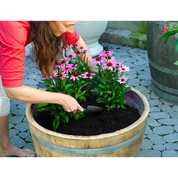 Temesso Pflanzkübel D 70cm - Halbiertes Weinfass als Miniteich - D70cm H40 100L Inhalt – Bild 6