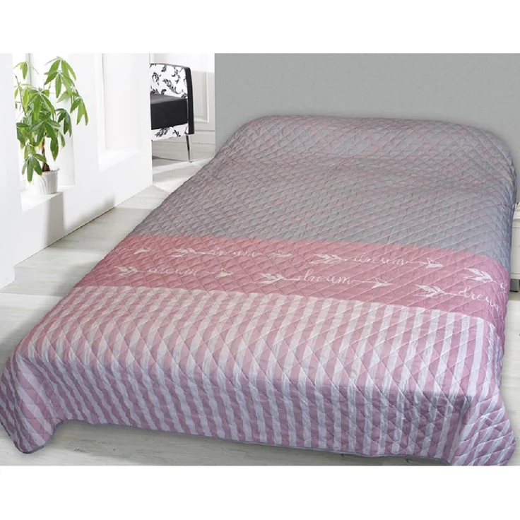 Tages-Decke XXL (220x240 cm) mit wattierter Zwischenlage, in verschiedenen gesteppten Patchwork Designs, Überwurf Steppbett (Dream) – Bild 1