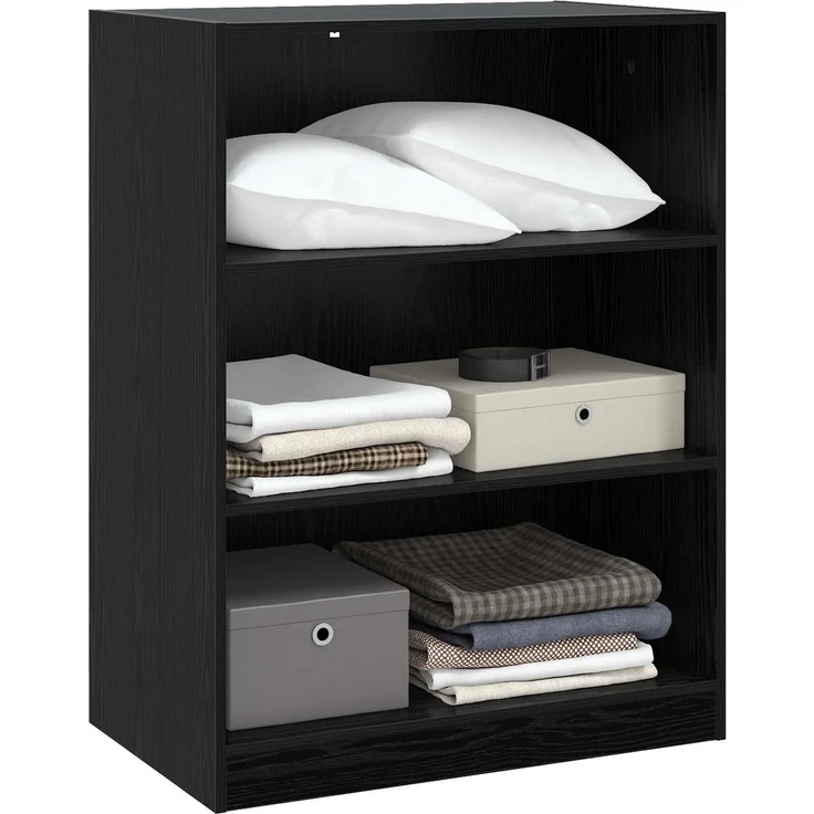 vidaXL Kleiderschrank Schwarz Eichen-Optik 77 x 48 x 102 cm PB 8010915 – Bild 2