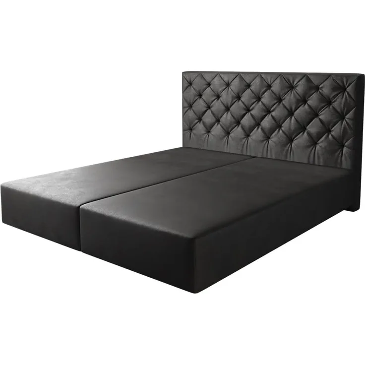 Boxspringgestell Dream-Great 180x200 cm Lederimitat Anthrazit