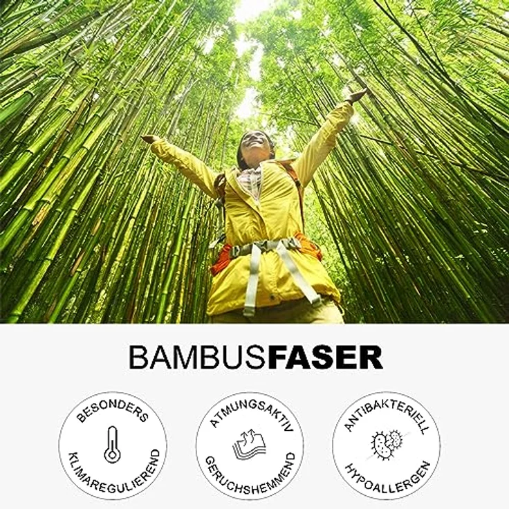 MAGANO Bettwäsche, Luxus Bambus & Baumwolle Satin, 400 TC Luxusqualität, Hypoallergen, Thermoregulierend – Bild 5