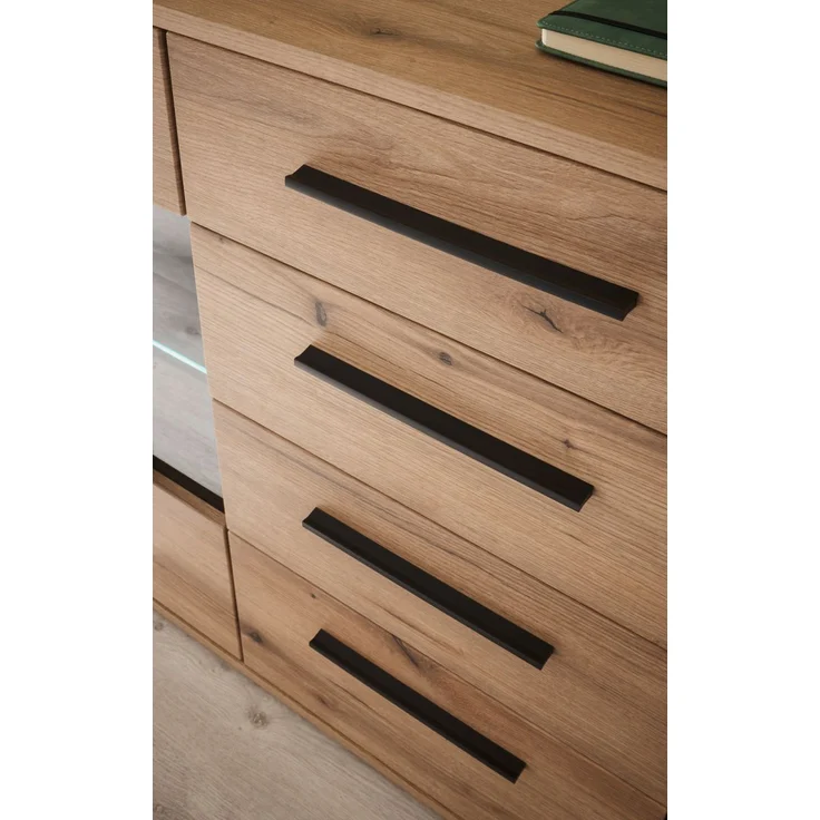 Wohnwand Design-D in Evoke Eiche 4-teilig 290 x 200 cm – Bild 3