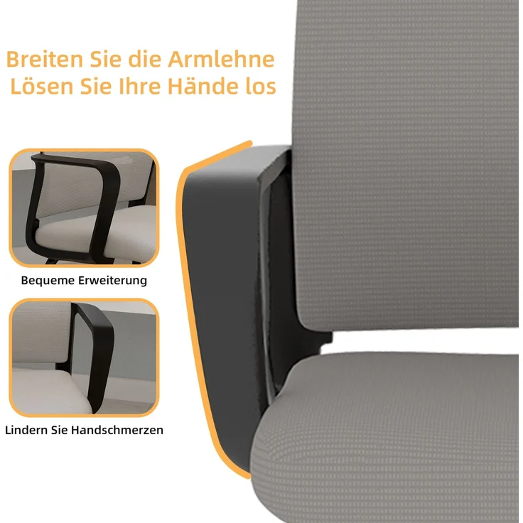 Minimalist Modern Office Chair – Metal Frame, Soft & Comfortable, Home & Office Use, Multiple Colors Available--Grau + Schwarz--45x55x90cm--YOUDENOVA – Bild 4
