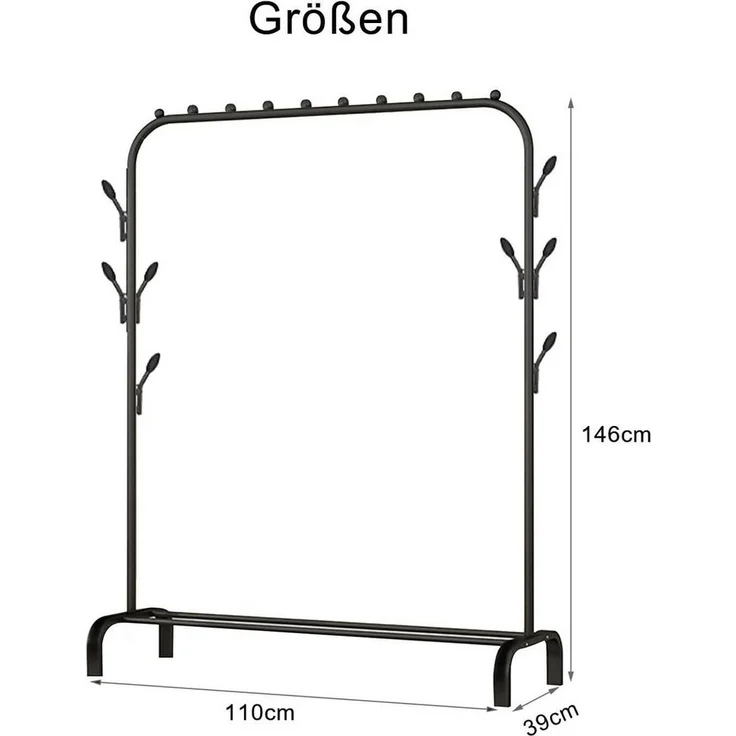 Youyijia TV-Rack Clothes Rail, Stable Freestanding Hanger, Drying Rack – Bild 3