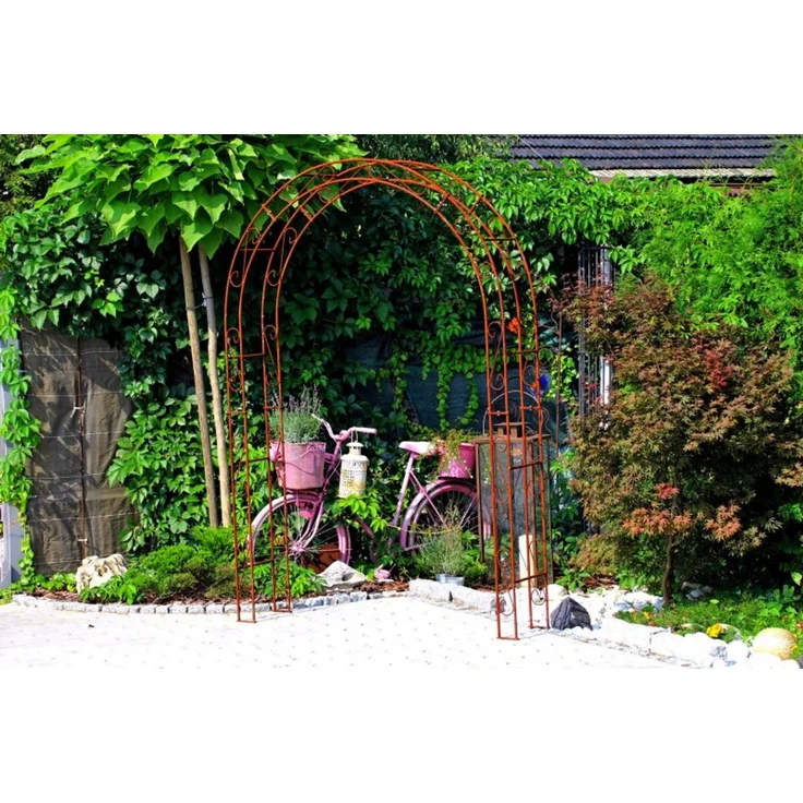 GardenAndPools 'HOLLAND' Rosenbogen, Rund, 160cm, Rost – Bild 3