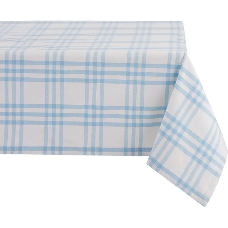 DII Home Sweet Farmhouse Tischdecke, kariert, 60x84 cm, Hellblau