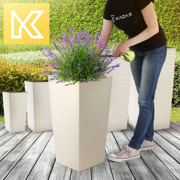 KADAX Blumentopf-Einsatz, 34 x 68 cm hoch, Creme – Bild 2